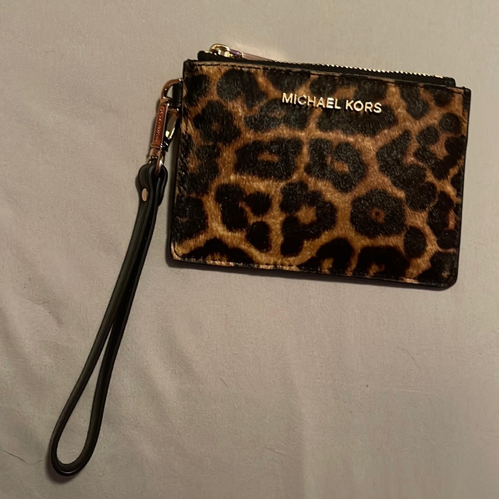 Michael Kors Cheetah Print Leather Coin Purse